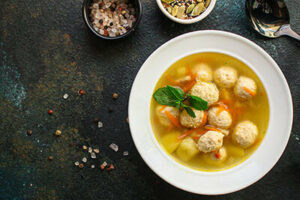 Semolina dumpling soup