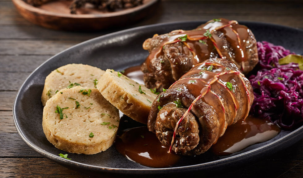 Rouladen Rouladen mit Rotkraut und Knödel
