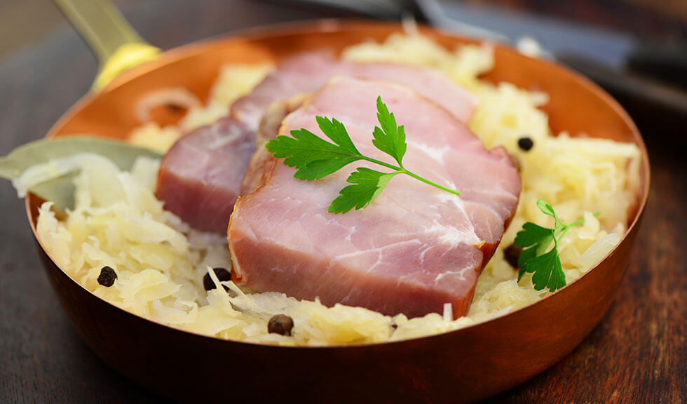 Schäufele mit Sauerkraut Sauerkraut mit Kasseler