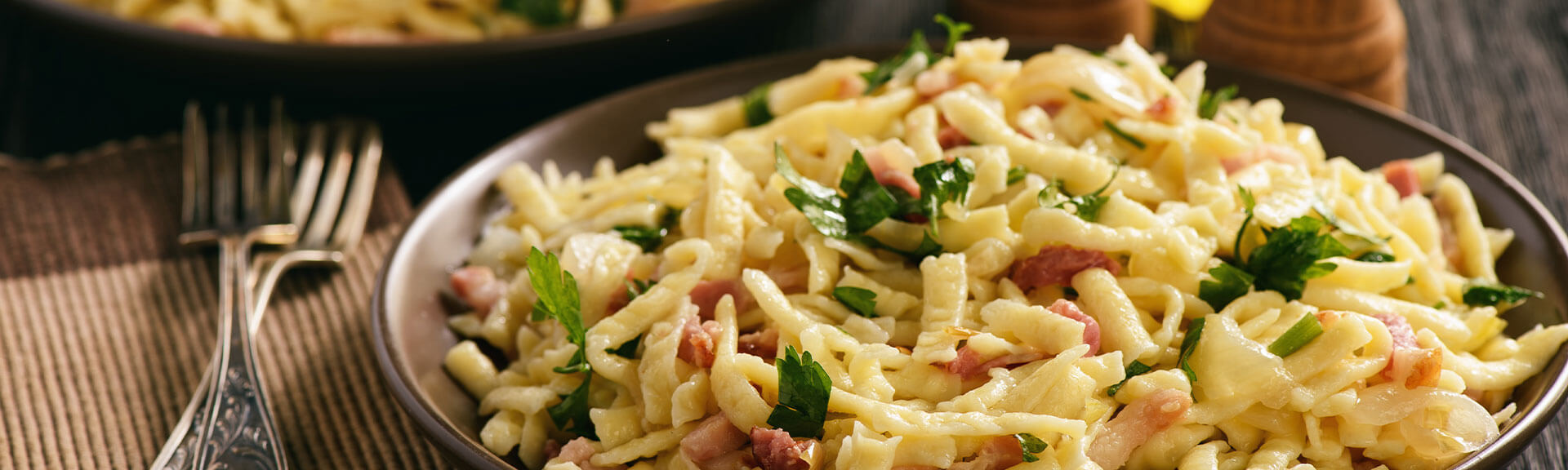 Kässpätzle with bacon and onions